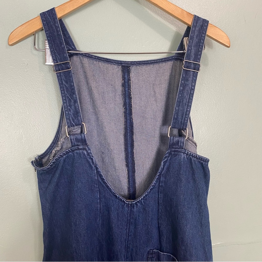 Free People‎ Dex Denim Midi Dress Blue Size Large - Picture 5 of 7